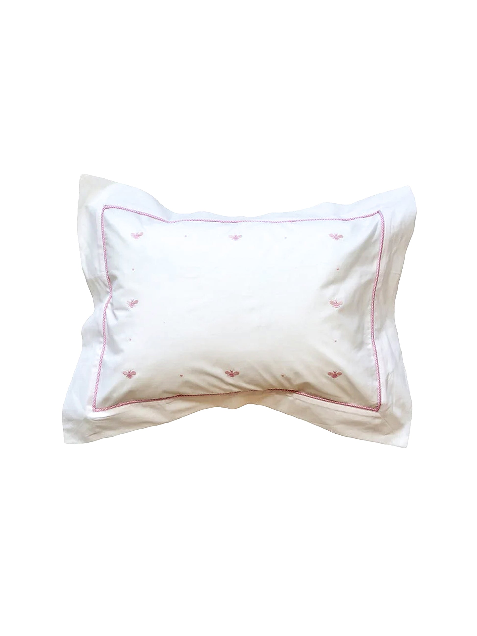 Pink Bees Embroidered Baby Pillow Weston Table