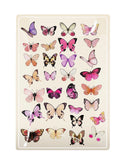 Pink Butterflies Decoupage Glass Tray Weston Table
