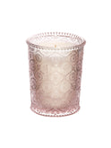 Pink Cameo Glass Celtic Sea Salt Candle Weston Table