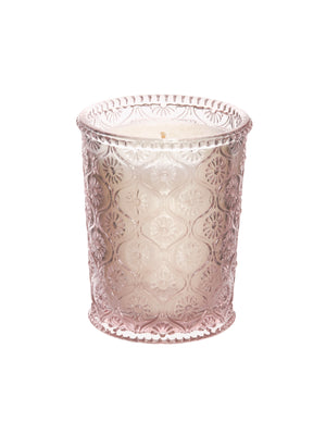  Pink Cameo Glass Celtic Sea Salt Candle Weston Table 