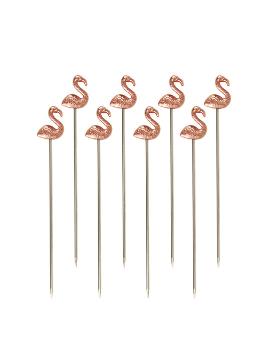 Pink Flamingo Cocktail Picks Set of Eight Weston Table