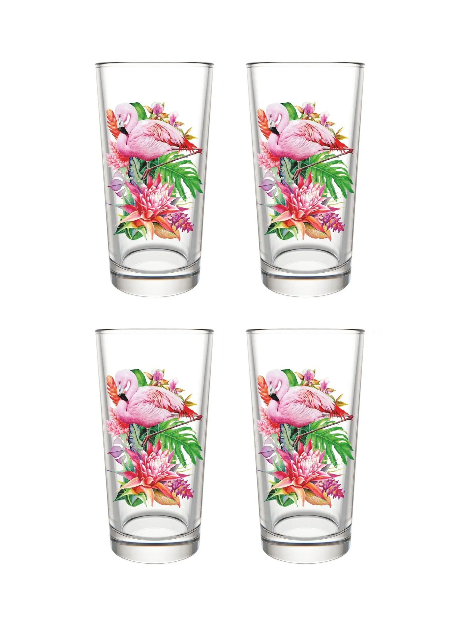 Pink Flamingo Highball Glasses Weston Table