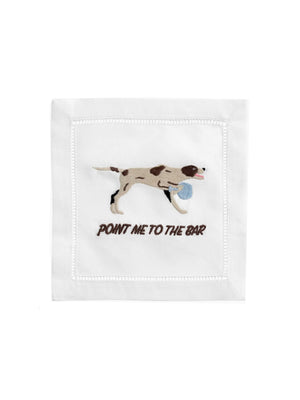  Point Me To the Bar Cocktail Napkin Set Weston Table 