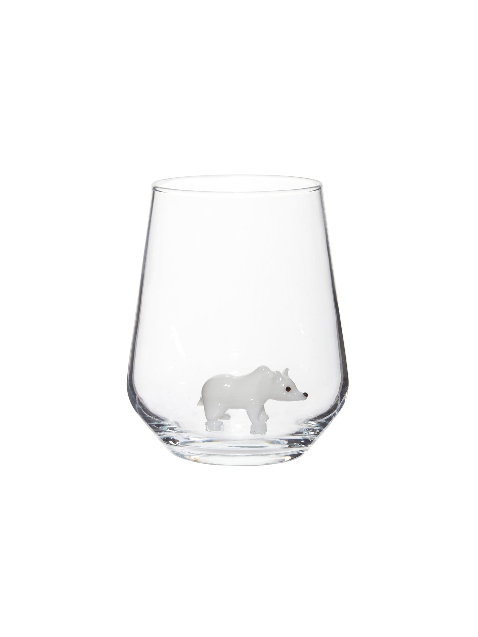 Polar Bear Hand Blown Glass Cup Weston Table