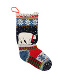 Polar Bear Wool Knit Christmas Stocking Weston Table