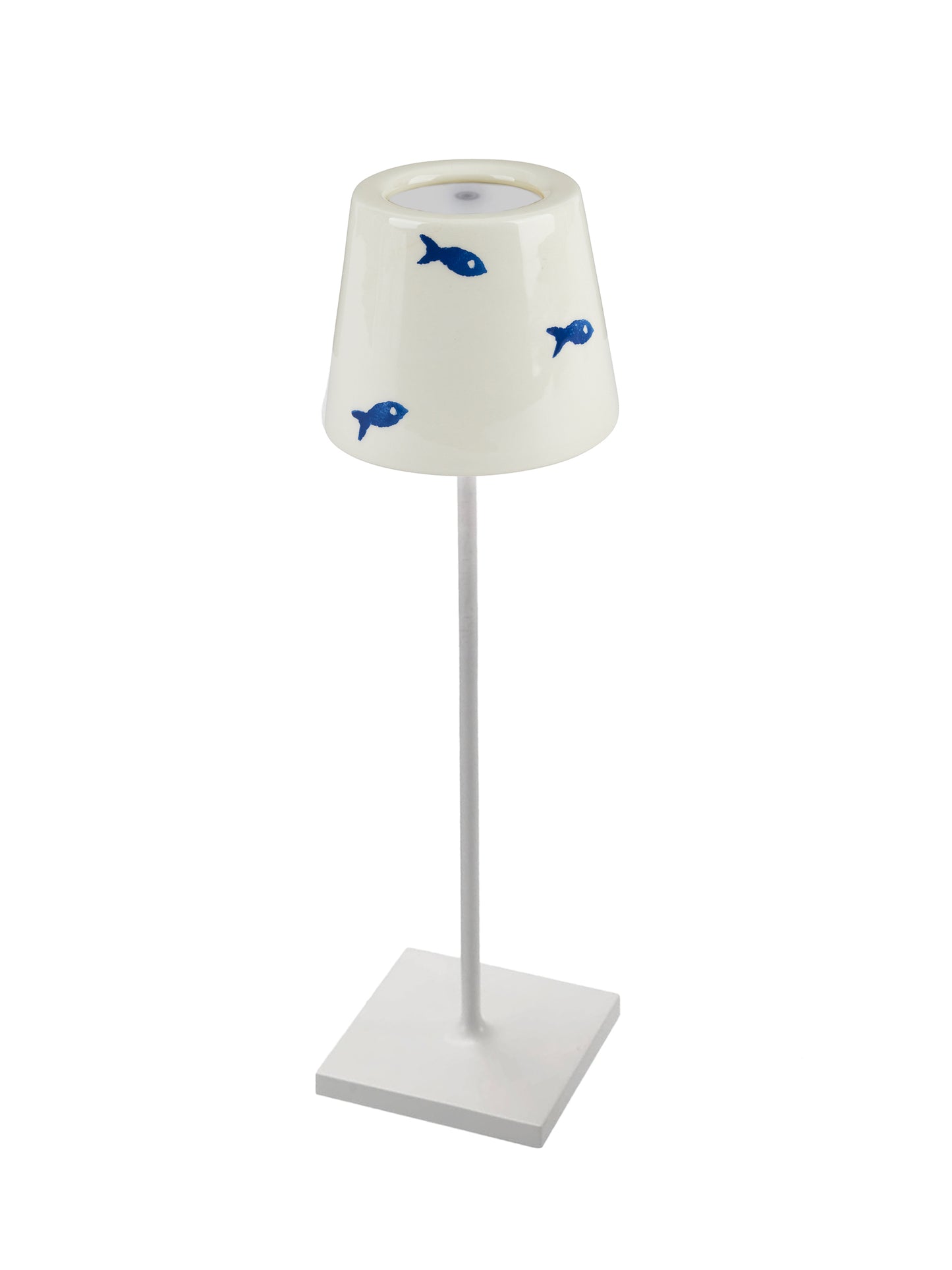 Poldina Pro Blue Fish Lampshade Weston Table