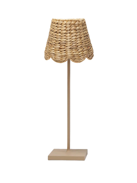 Poldina Pro Scalloped Water Hyacinth Lampshade Weston Table