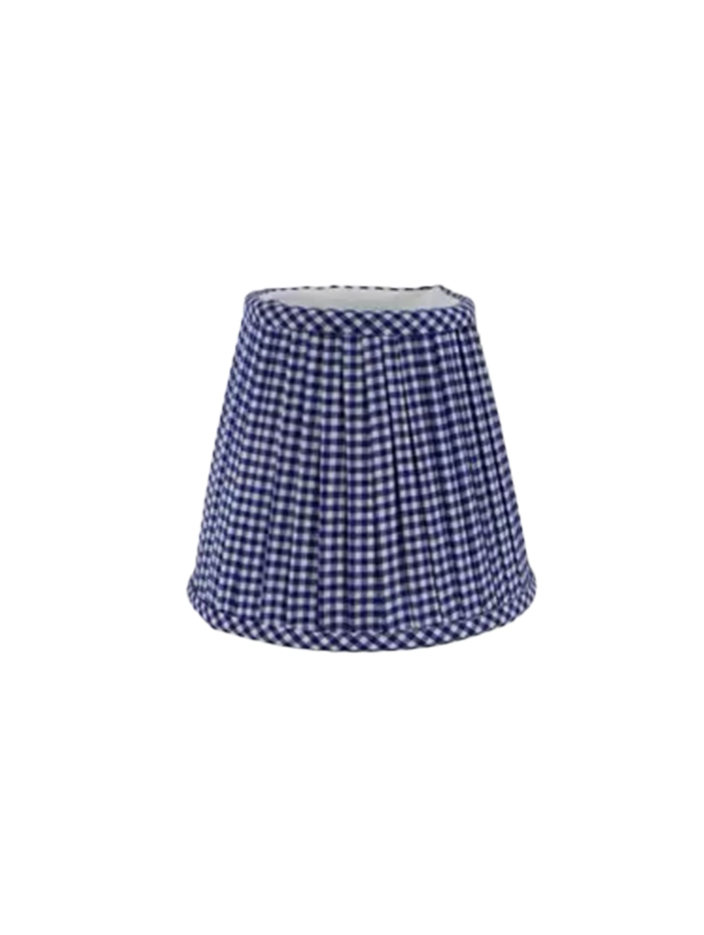Poldina Royal Blue Gingham Pleated Shade Weston Table