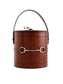 Premium Genuine Leather Bit Lidded Ice Bucket Weston Table