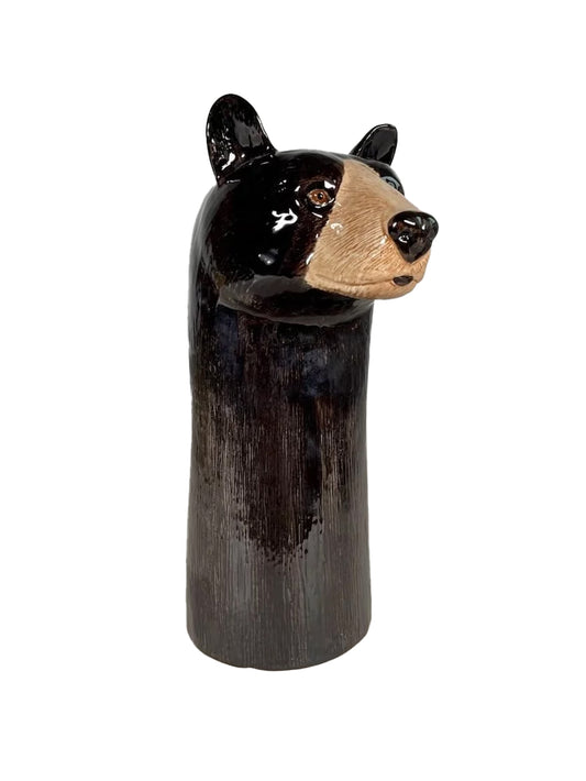 Quail Ceramics Black Bear Flower Vase Weston Table