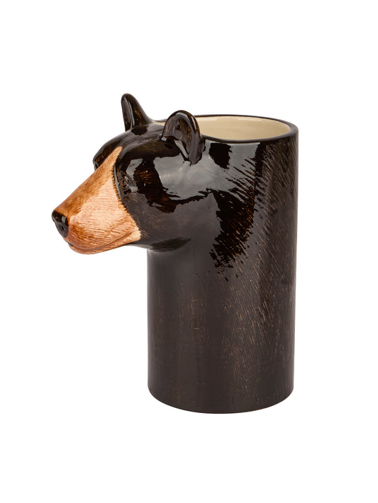 Quail Ceramics Black Bear Utensil Pot Weston Table