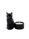 Quail Ceramics Black Cat Tea Light Holder Weston Table