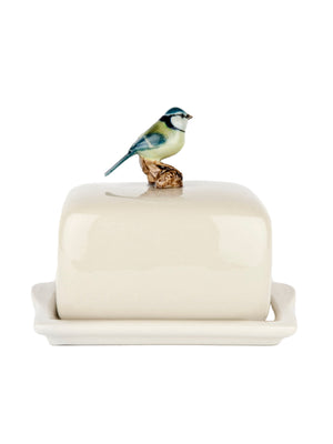  Quail Ceramics Blue Tit Bird Butter Dish Weston Table 