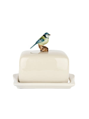  Quail Ceramics Blue Tit Butter Dish Weston Table 