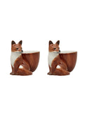 Quail Ceramics Fox with Egg Cups Weston Table