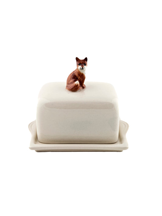 Quail Ceramics Fox Butter Dish Weston Table