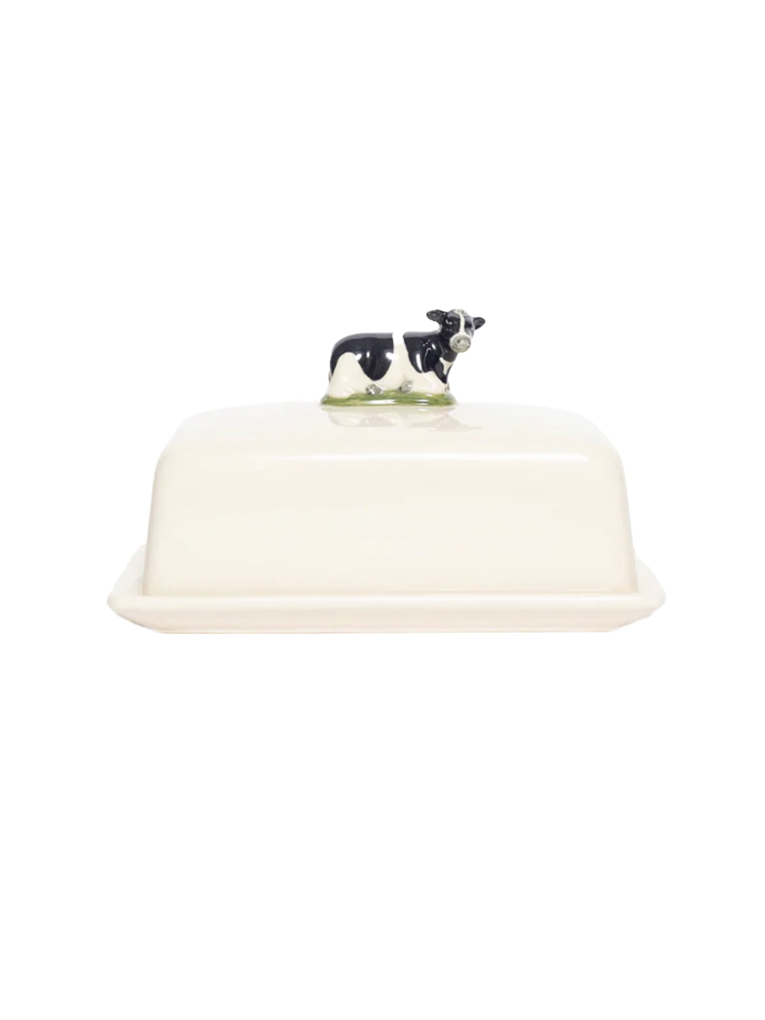 Quail Ceramics Friesian Cow Butter Dish Weston Table