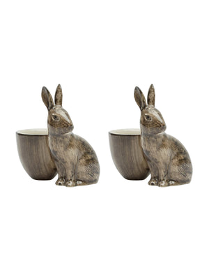  Quail Ceramics Wild Rabbit with Egg Cups Weston Table 