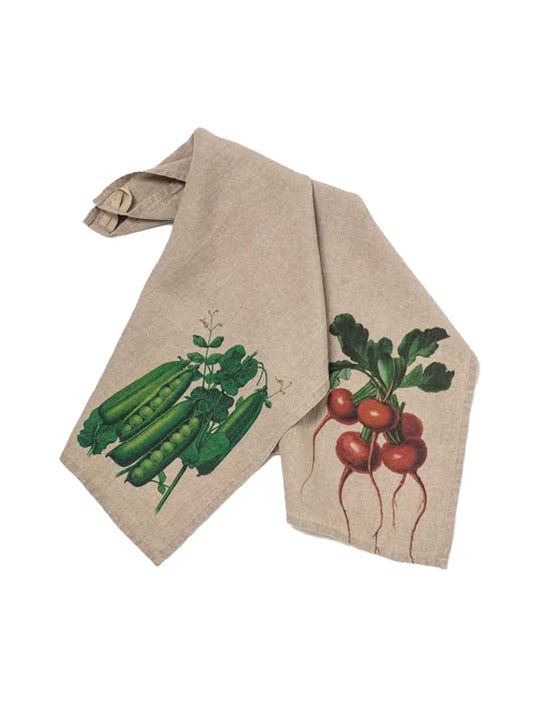 Radish and Peas Linen Towels Weston Table