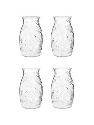  Recycled Tiki Coconut Embossed Glass Set Weston Table 