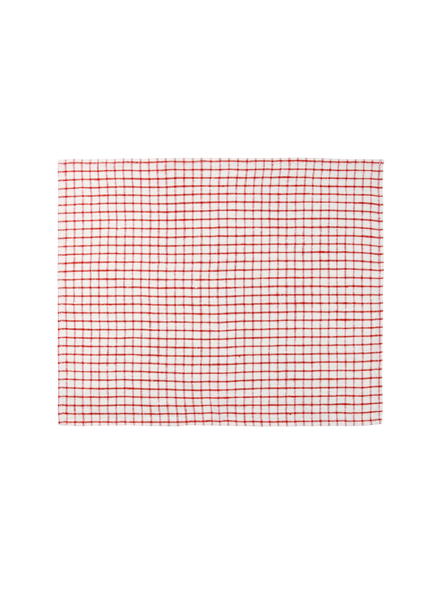 Red and White Graphic Check Linen Collection