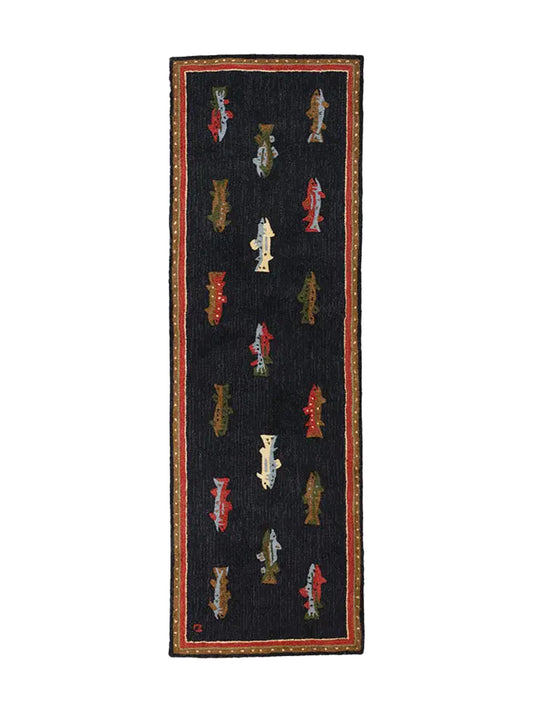 River Fish Hooked Wool Runner Weston Table