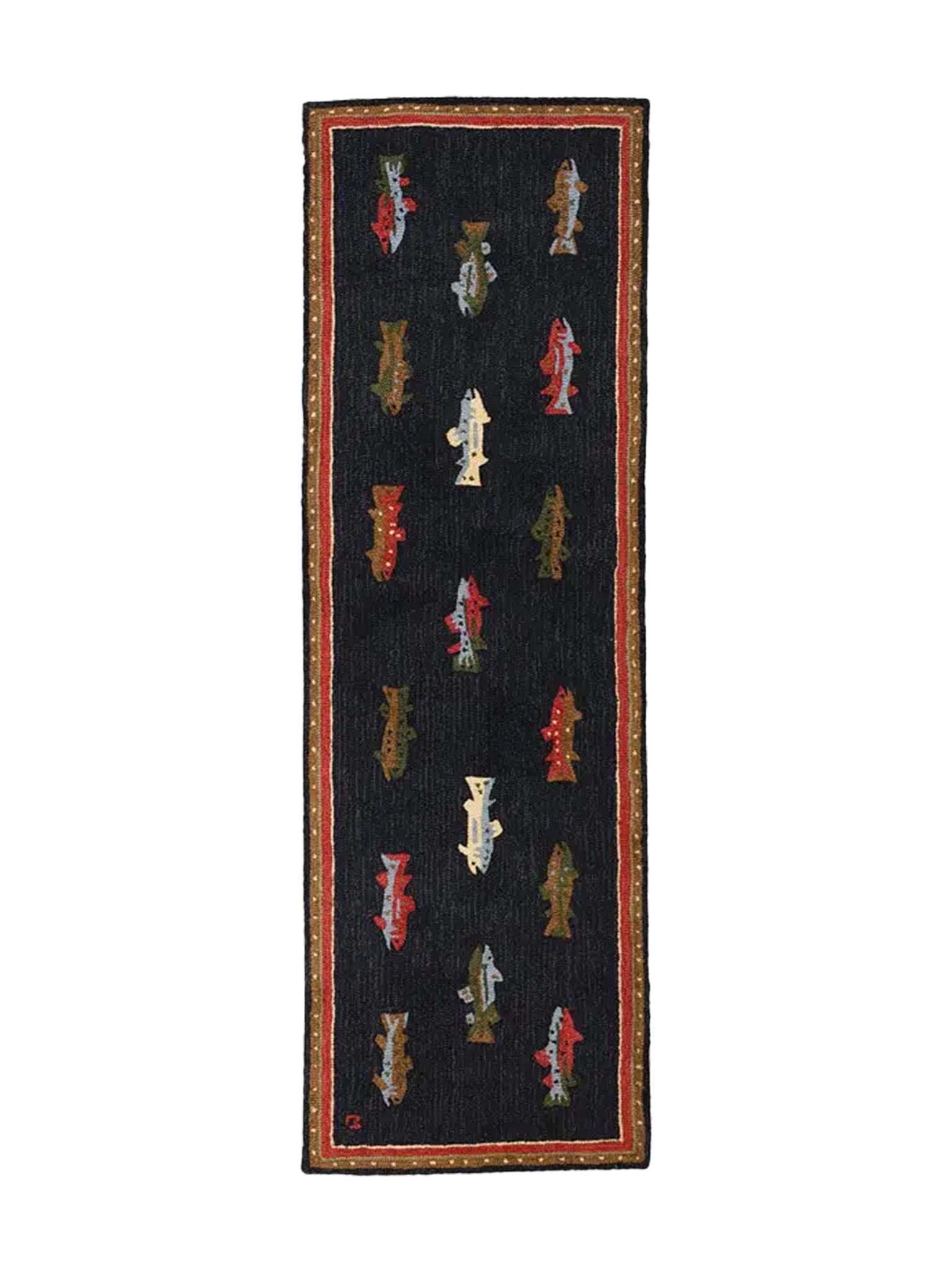 River Fish Hooked Wool Runner Weston Table