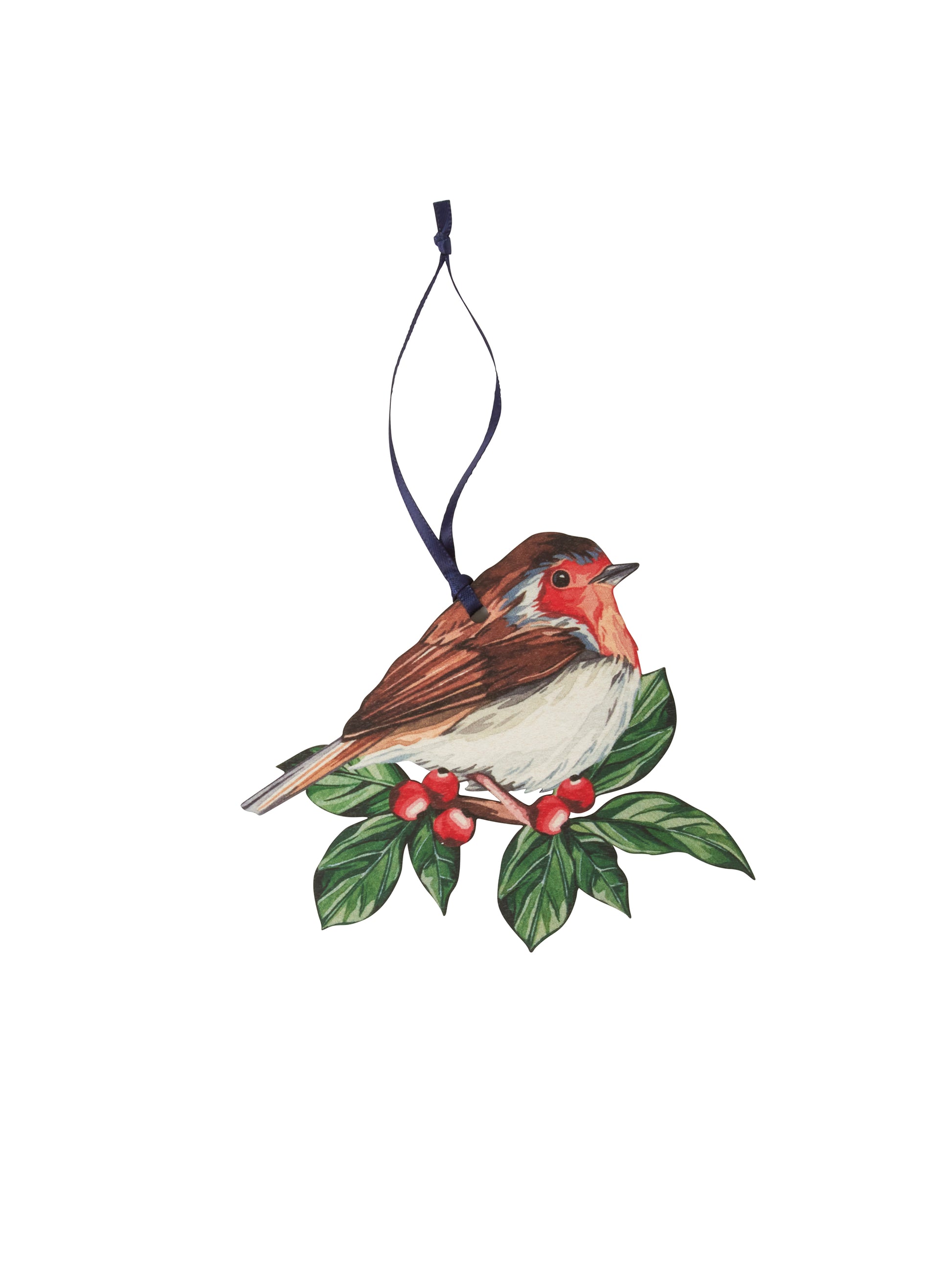 Robin Watercolor Birchwood Ornament Weston Table