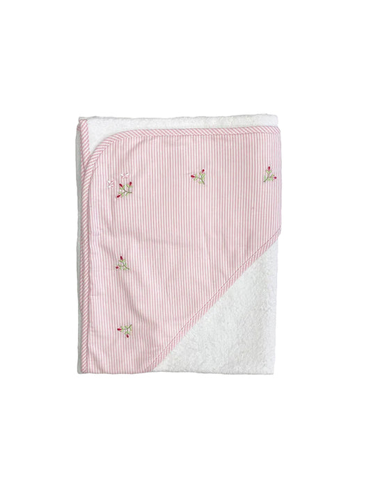 Rosebud Embroidered Hooded Baby Towel Weston Table