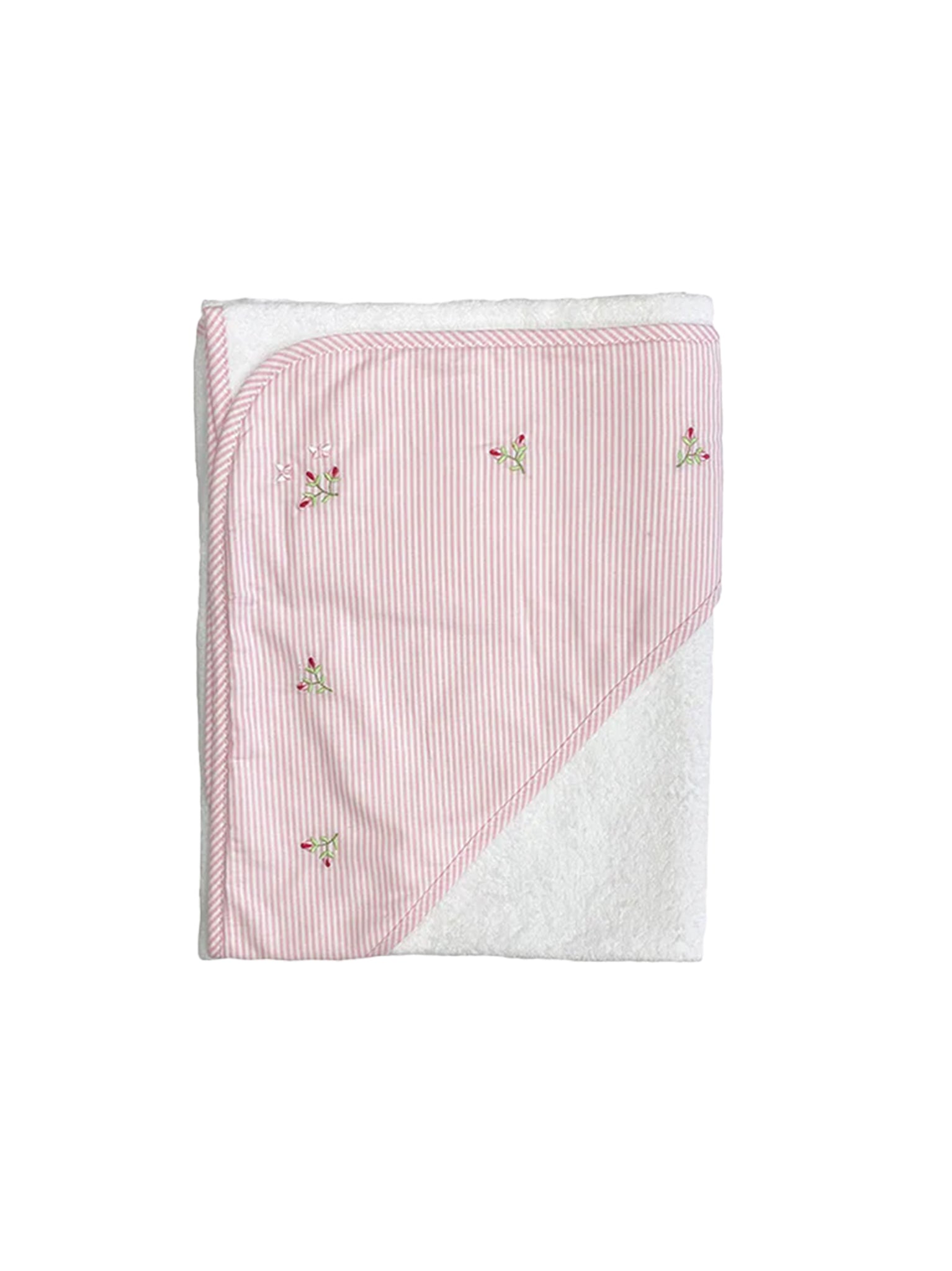 Rosebud Embroidered Hooded Baby Towel Weston Table
