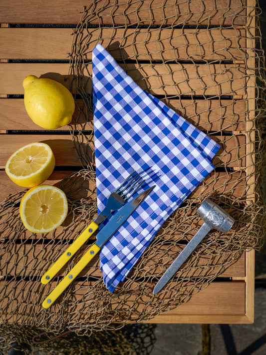 Royal Blue Gingham Linen Collection Weston Table