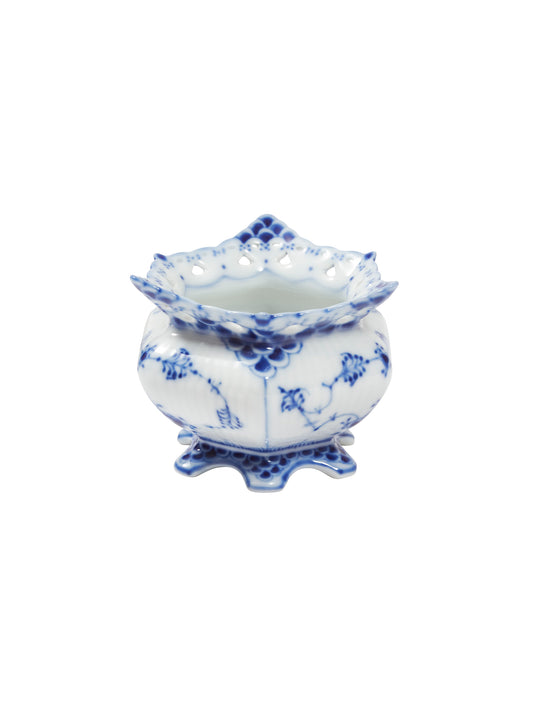 Royal Copenhagen Blue Fluted Full Lace Open Sugar Bowl Small Weston Table