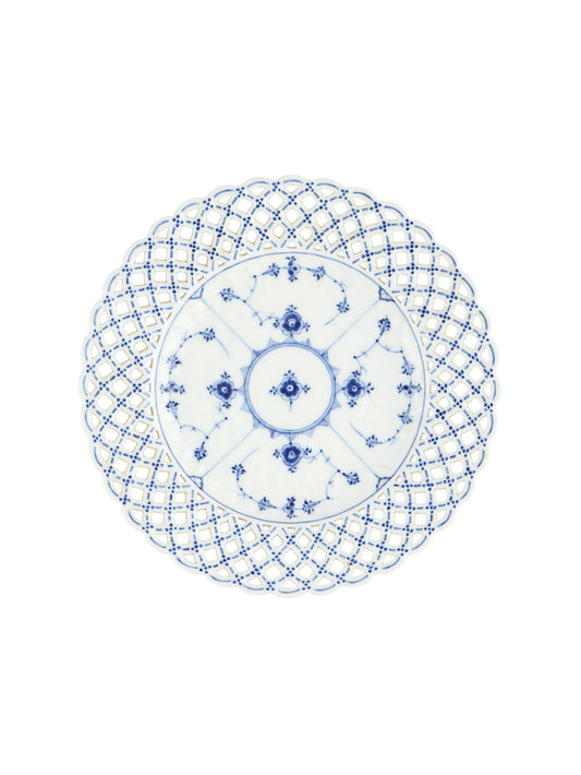 Vintage Royal Copenhagen Blue Fluted Full Lace Service No. 1 Plate Weston Table