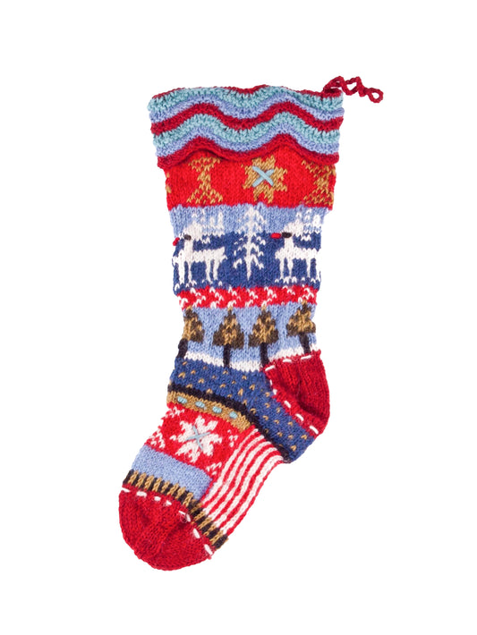 Rudolph Wool Knit Christmas Stocking Weston Table