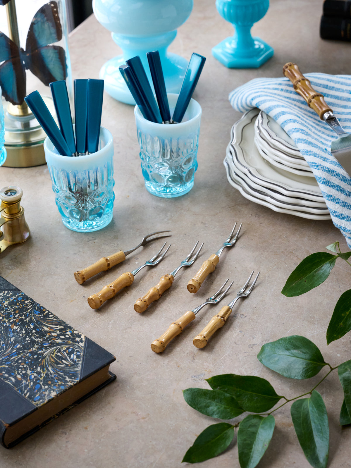 Sabre Paris Bamboo Cocktail Forks Weston Table