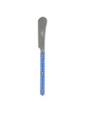 Sabre Paris Bistro Gingham Blue Butter Spreader Vintage Finish Weston Table