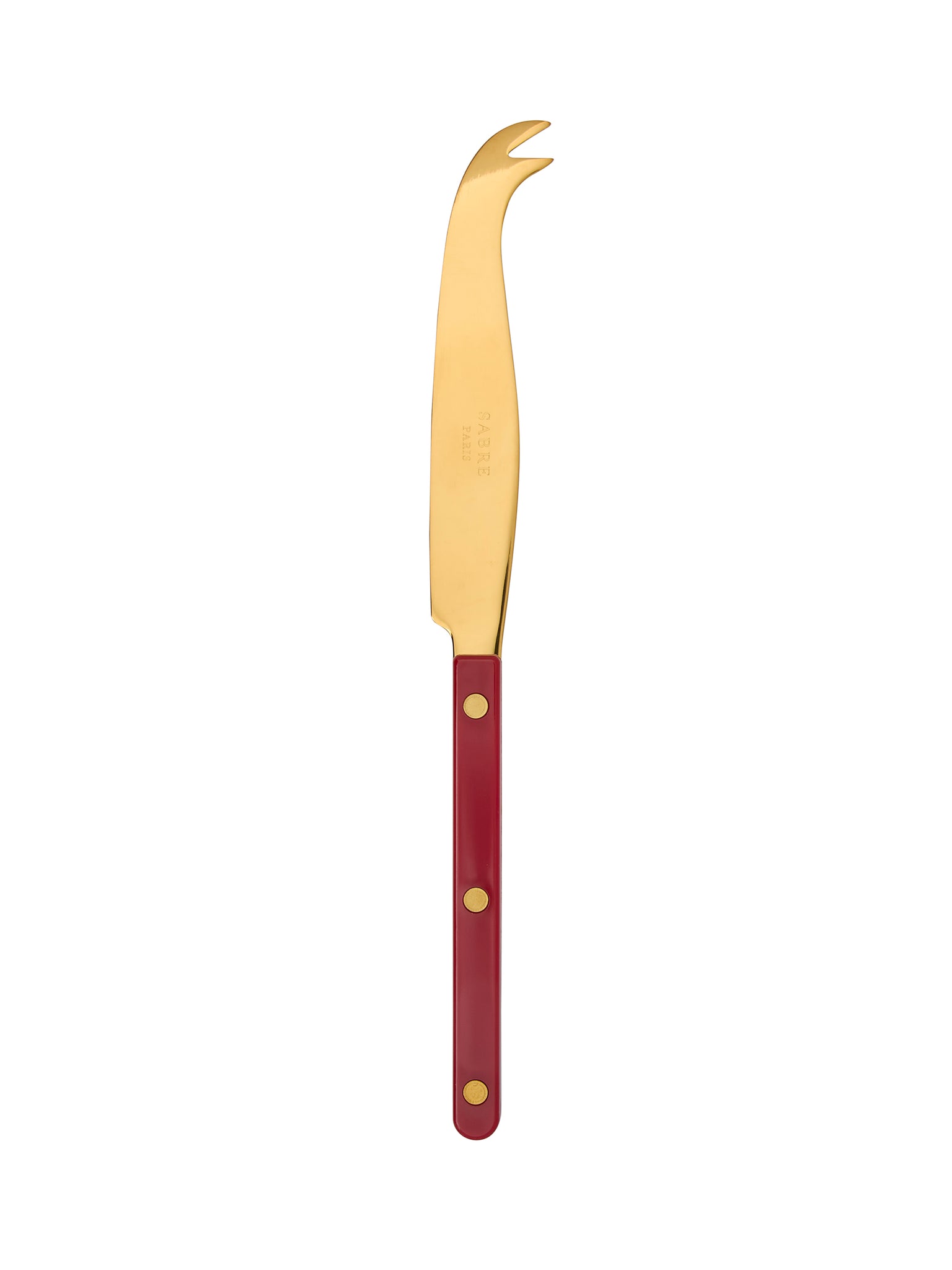 Sabre Paris Bistro Gold Red Cheese Knife Weston Table
