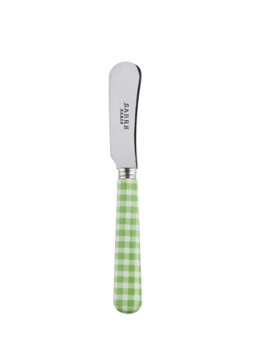 Sabre Paris Gingham Green Butter Spreader Weston Table