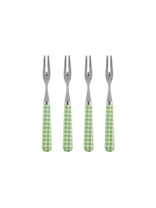 Sabre Paris Gingham Green Cocktail Forks Weston Table