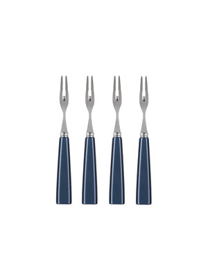  Sabre Paris Icone Steel Blue Cocktail Forks Weston Table 