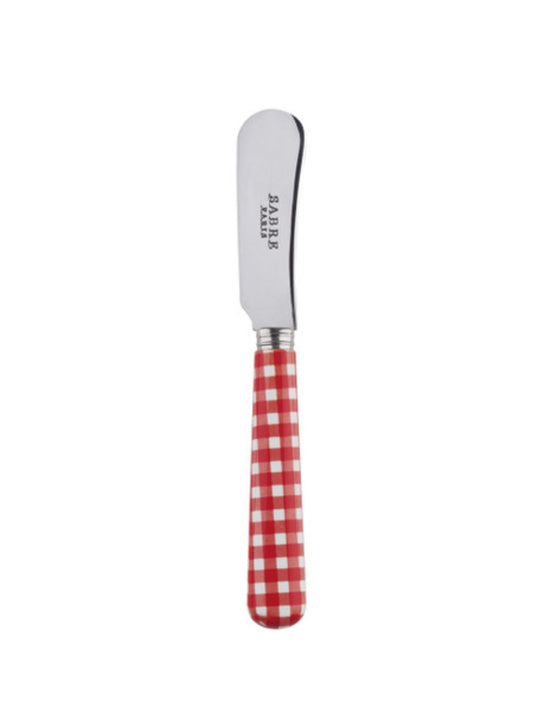 Sabre Paris Gingham Red Butter Spreader Weston Table