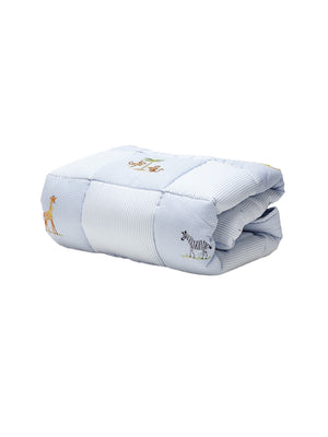  Safari Embroidered Blue Crib Quilt Weston Table 