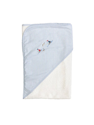  Sailing Away Embroidered Hooded Baby Towel Weston Table 