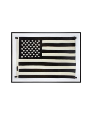  Savarin Handmade Framed Black and White American Flag Weston Table 