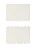 Scalloped Cream Placemats Set of Two Weston Table