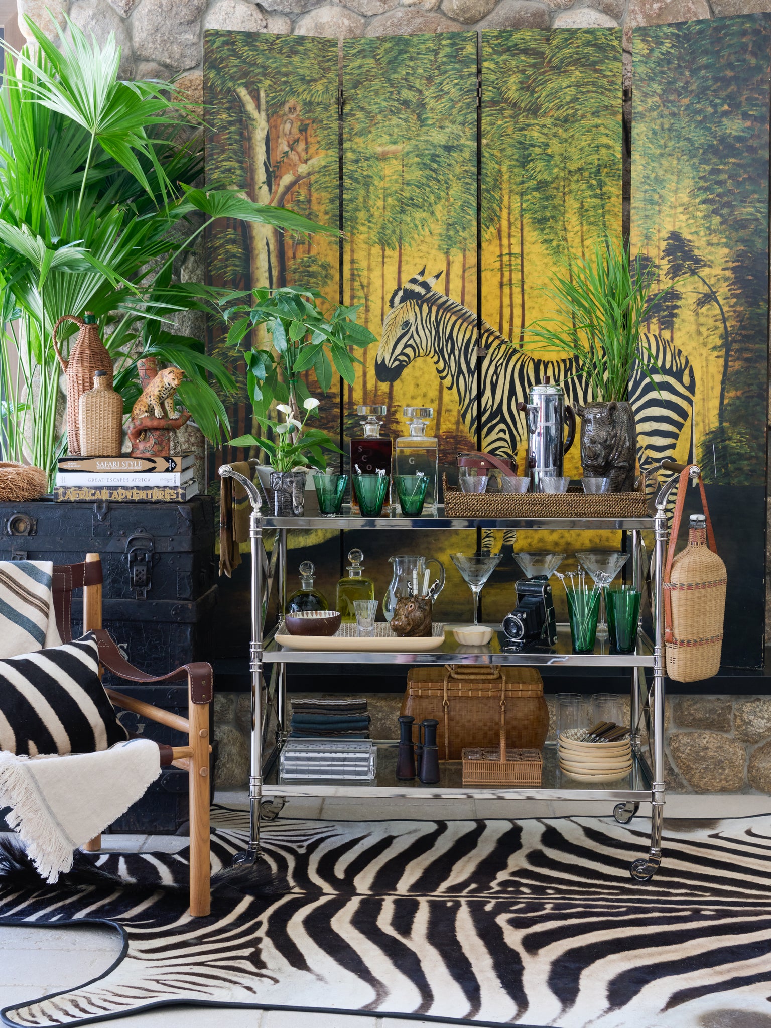 Hollywood Regency Bar Cart Weston Table