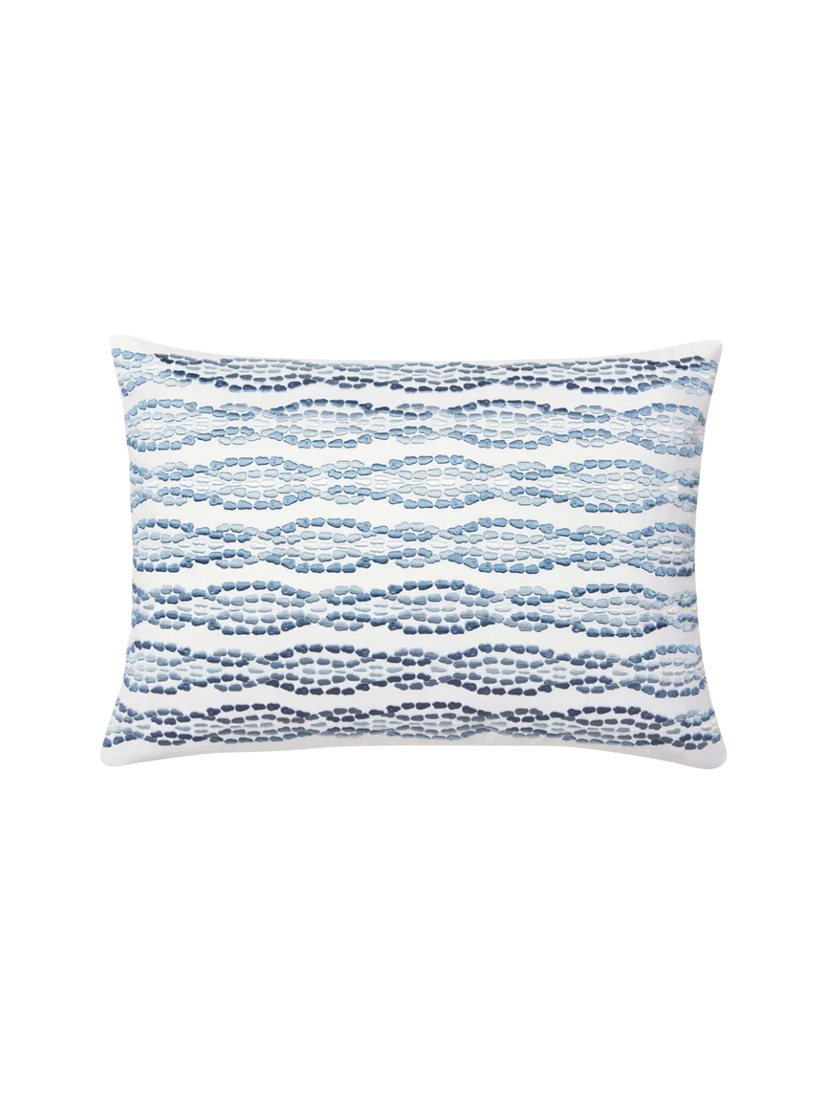 Sferra Cobblestones Blue and White Pillow Weston Table