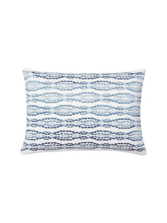 Sferra Cobblestones Blue and White Pillow Weston Table