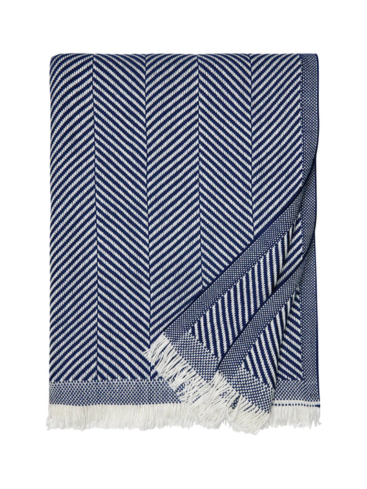 Sferra Costa Throw Navy Weston Table