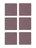 Sferra Festival Cocktail Napkins Mauve Set of Six Weston Table
